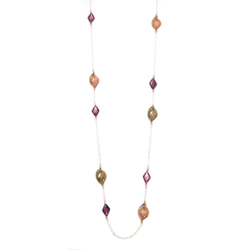 Sienna Modern Classic Gold-filled Long Necklace Close Up by INIZI