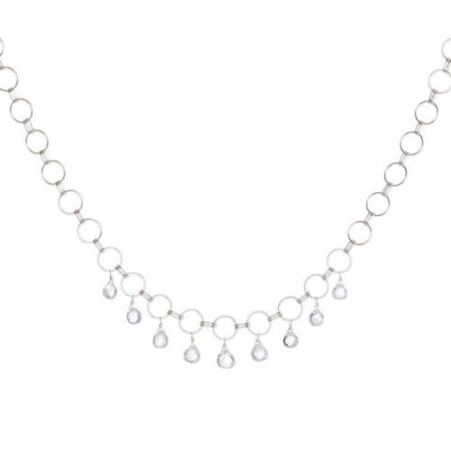 Moonstone Drops Sterling Silver Necklace by INIZI