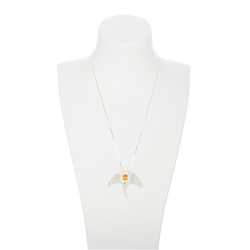 Manta Sterling Silver Necklace with Citrine and Yellow Sapphires by INIZI