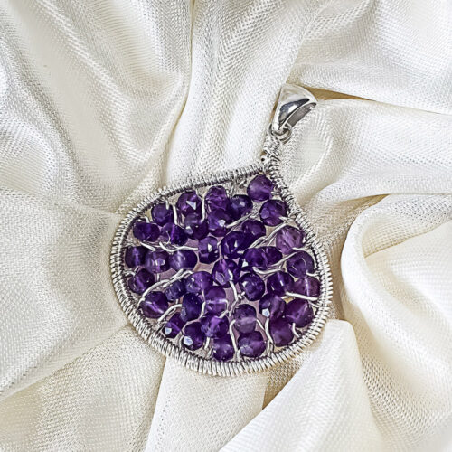 Amethyst Weaved Pendant by INIZI