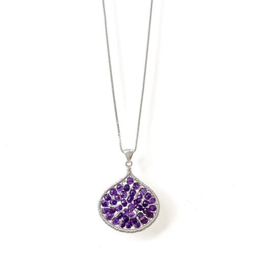 Amethyst Weaved Pendant by INIZI