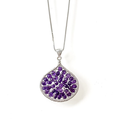 Amethyst Weaved Pendant by INIZI