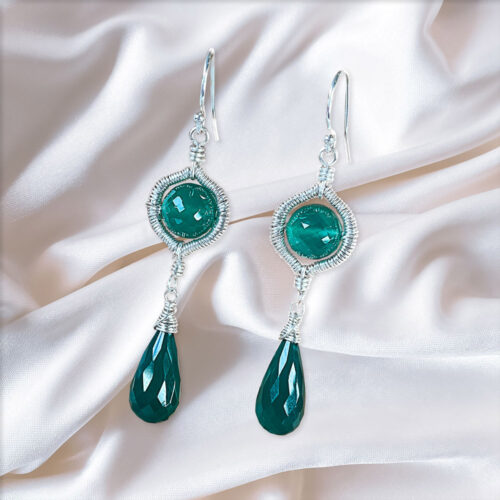 Forest magic Earrings – Green Onyx and Jade