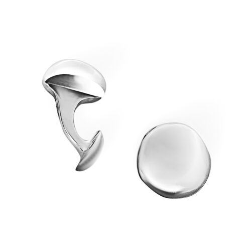 INIZI Nugget Solid Silver Cufflinks