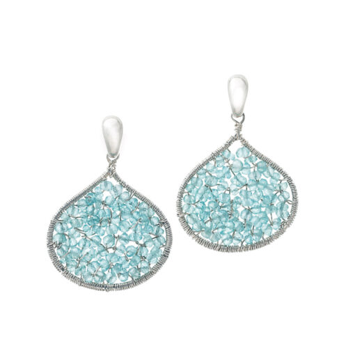 INIZI Weaved Apatite Sterling Silver Earrings by INIZI