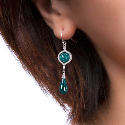 Forest magic Earrings – Green Onyx and Jade