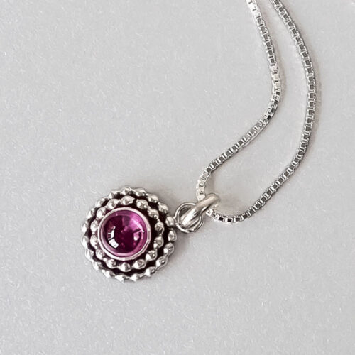 Ruby Heart Pendant on Adjustable Chain by INIZI